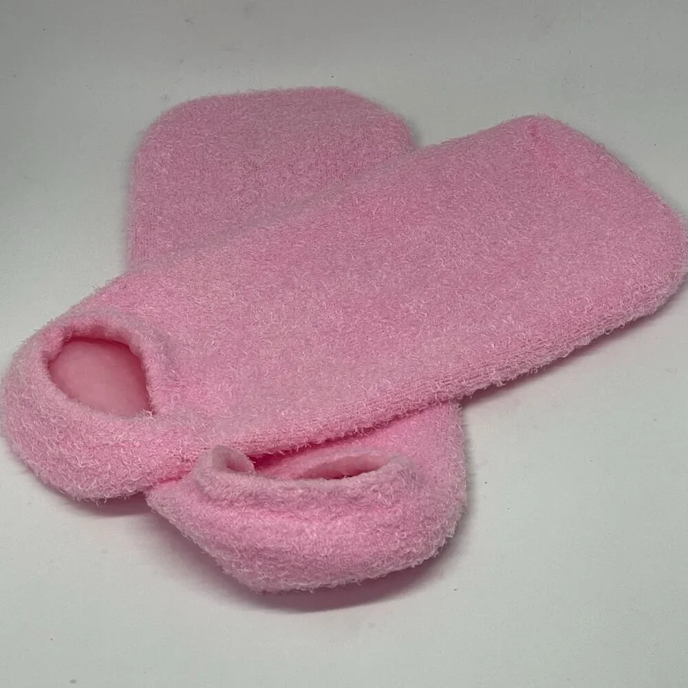 Moisturizing Foot Spa Gel Socks - Foot Care for Dry Rough Skin - Pink - One Size